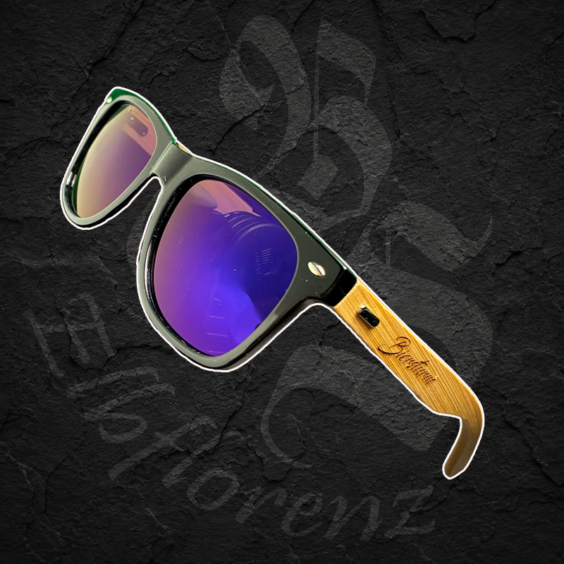 Sonnenbrille "Biersturm Gravur" - Violette Gläser
