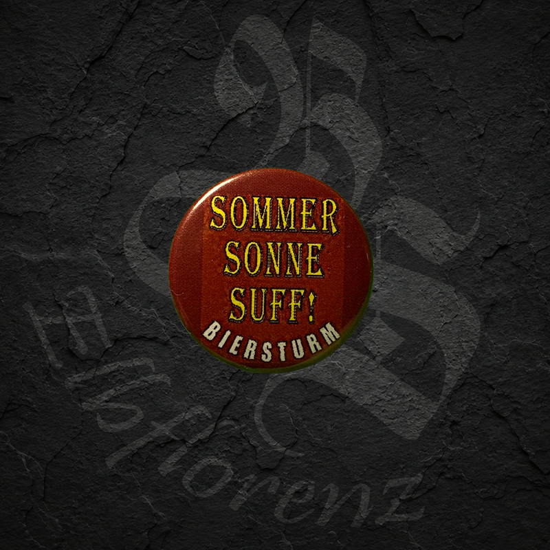 Button "Sommer Sonne Suff" - Weinrot