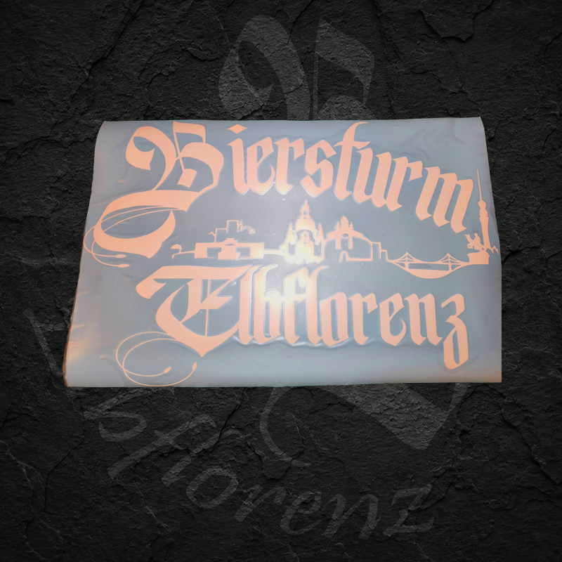 Heckscheibenaufkleber "Biersturm Elbflorenz"