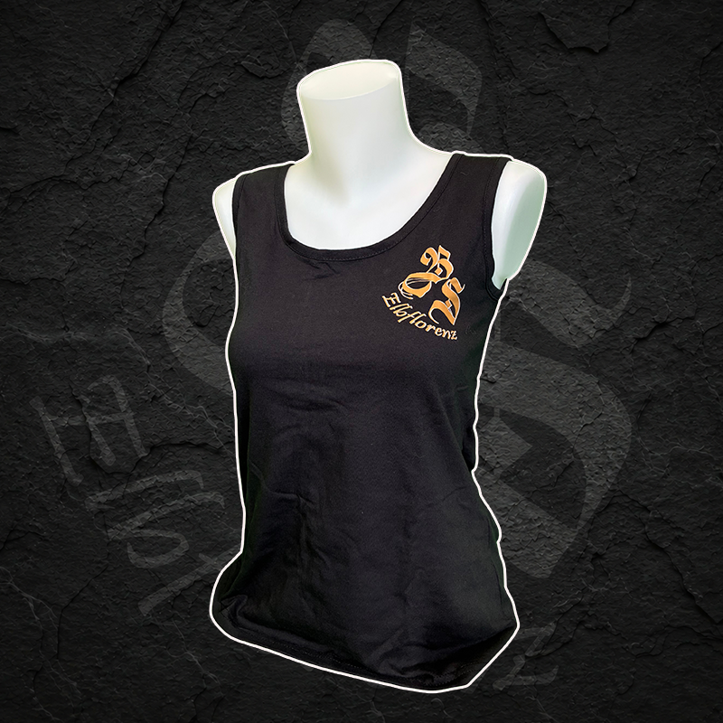 Girly Top "Sommer, Sonne, Suff" Rückendruck - Schwarz