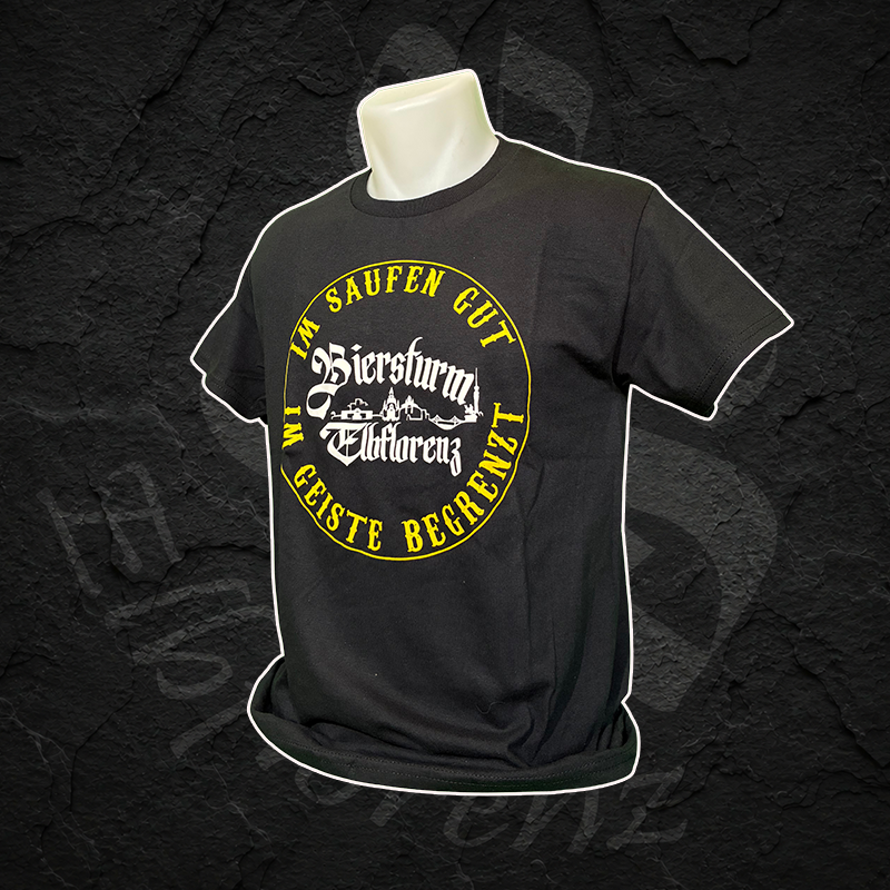 T-Shirt "Im Saufen gut" Rückendruck - Männer - Schwarz