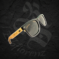 Sonnenbrille "Biersturm Gravur" - Schwarze Gläser