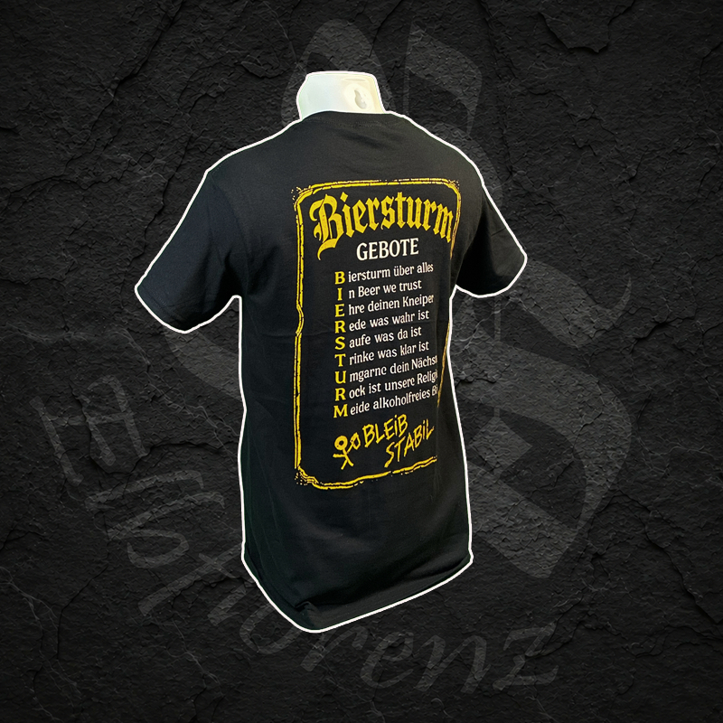 T-Shirt "Biersturm Gebote" - Männer - Schwarz