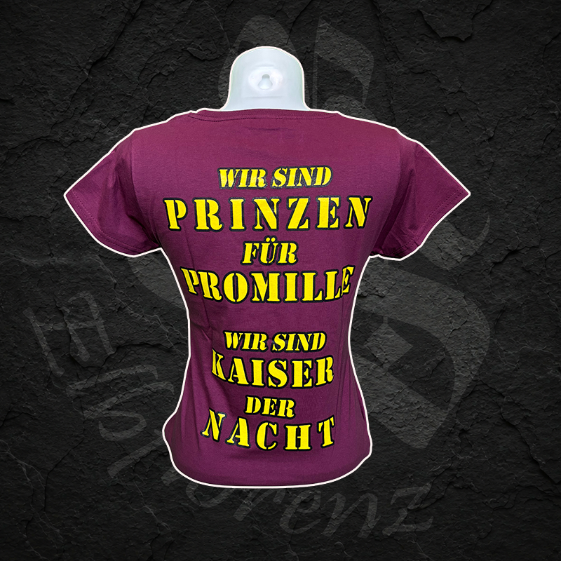 T-Shirt "Biersturm Elbflorenz" Rückendruck - Girly - Weinrot