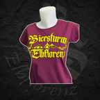 T-Shirt "Biersturm Elbflorenz" Rückendruck - Girly - Weinrot