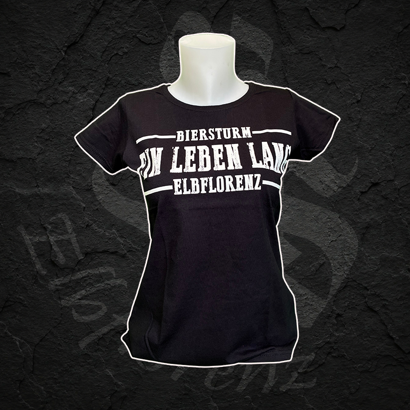 T-Shirt "Ein Leben lang" - Girly - Schwarz