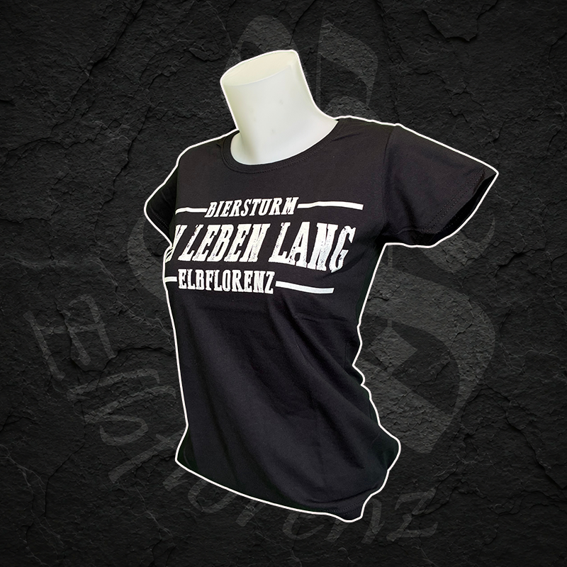 T-Shirt "Ein Leben lang" - Girly - Schwarz