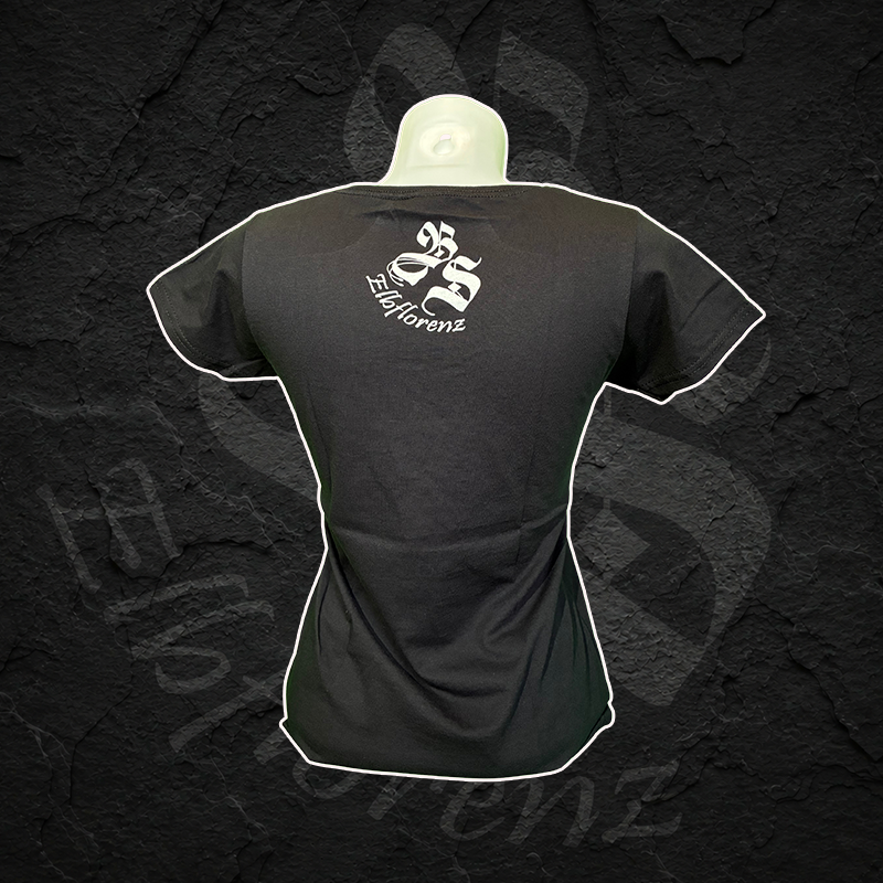 T-Shirt "Ein Leben lang" - Girly - Schwarz